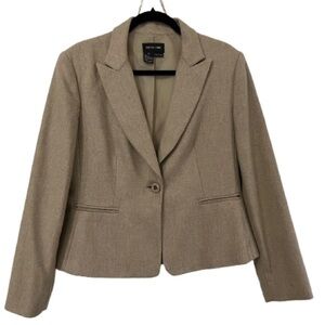 Classic Taupe Wool Blazer Sz 10